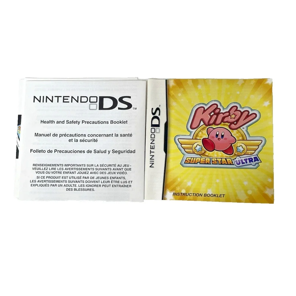 Nintendo DS Kirby Super Star Ultra Empty Case Manual Inserts Authentic OEM No Ga